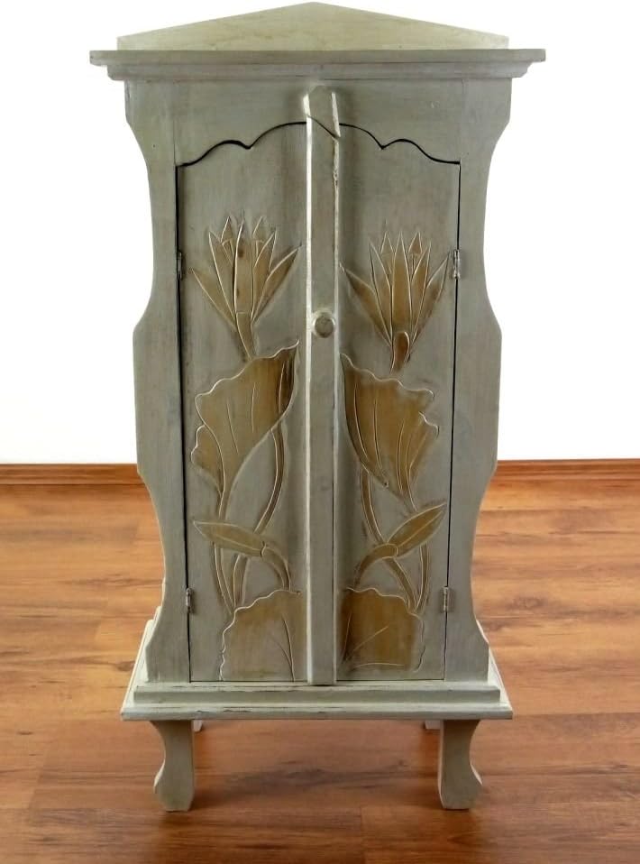 livasia Kleiner 2 türiger Schrank, Badezimmerschrank, Wäscheschrank, Garderobenschränkchen, Nachtsch