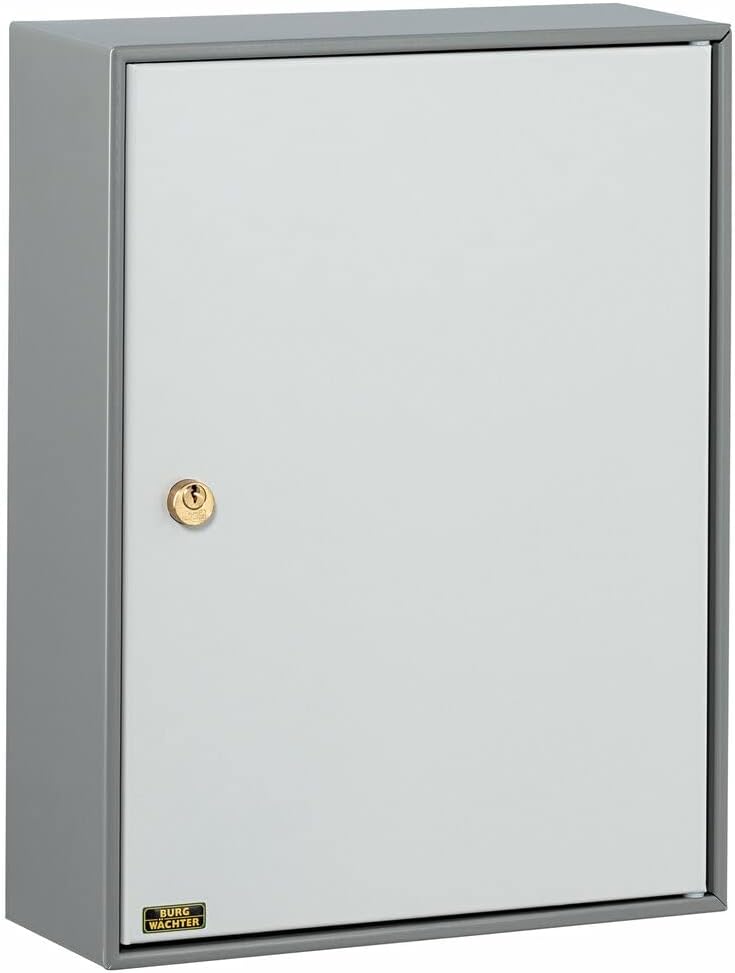 Burg-Wächter Schlüsselschrank zur Wandmontage, 108 Haken, Türanschlag rechts, Stahlblech, 6700/108 R