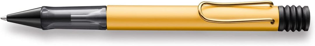 LAMY Lx Kugelschreiber 275 – Kuli aus Aluminium in der Farbe Gold mit transparentem Griffstück und v