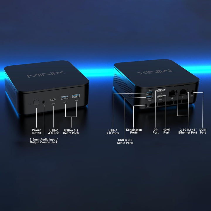 MINIX NGC-NR660 Mini PC, AMD Ryzen 5 6600H, 16 GB DDR5, 512 GB PCIe 3.0 SSD, kompakter Mini Desktop