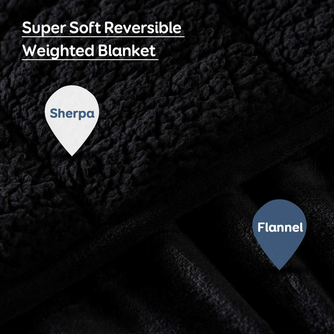 Sivio Sherpa Fleece Gewichtsdecke für Erwachsene, 7kg schwere Fuzzy Decke mit weichem Plüsch Flanell
