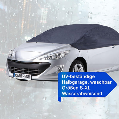 cartrend Halbgarage "New Generation", wetterfeste Auto Abdeckplane, Autoabdeckung, Autoplane, blau,