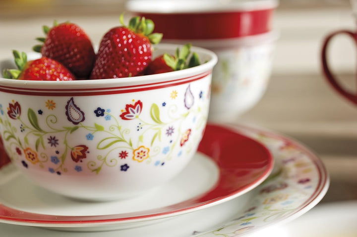 Ritzenhoff &amp; Breker Tafelservice Doppio Shanti, 12-teilig, Porzellangeschirr &amp; Müslischalen-Set Dopp