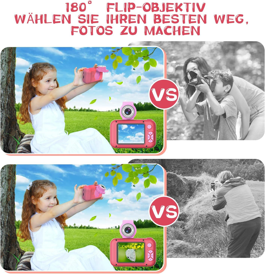 KinderKamera,ARNSSIEN Kinder Kamera,Selfie Kamera Kinder,Geschenk für3 4 5 6 7 8 9 10Jahre Mädchen u