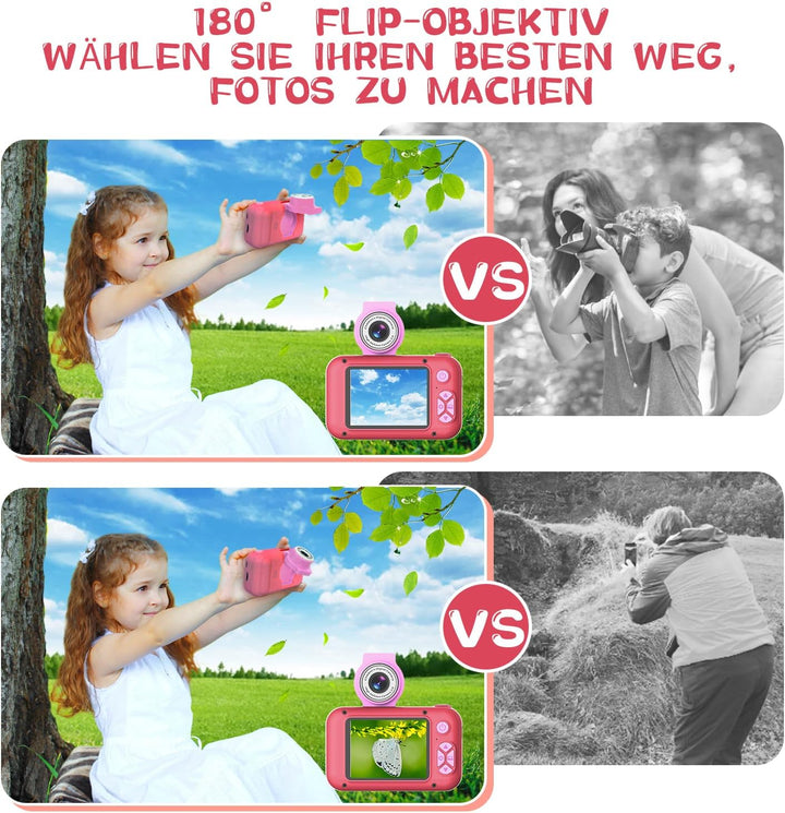 KinderKamera,ARNSSIEN Kinder Kamera,Selfie Kamera Kinder,Geschenk für3 4 5 6 7 8 9 10Jahre Mädchen u