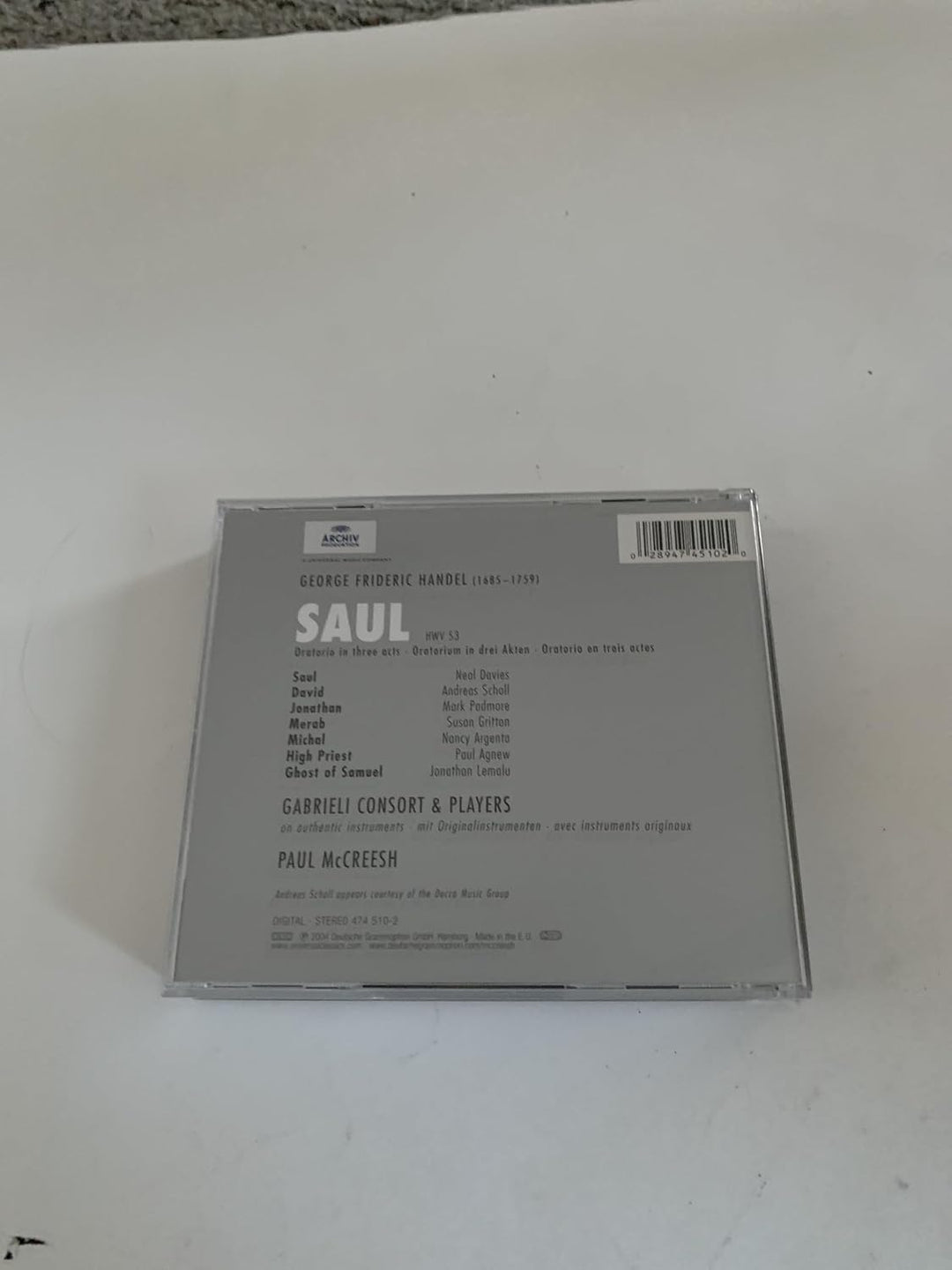 Saul (Ga), Audio-CD