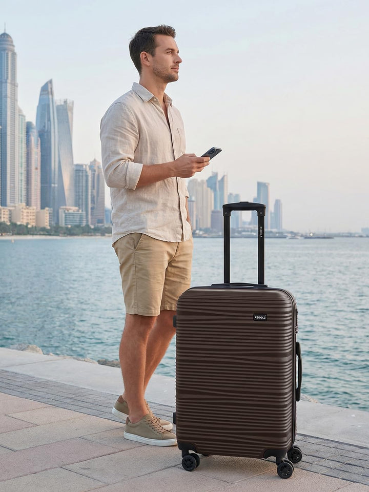 REDOLZ mittelgrosser Hartschalen Check-in Koffer | Trolley 43 x 26 x 67 cm aus hochwertigem ABS-Mate