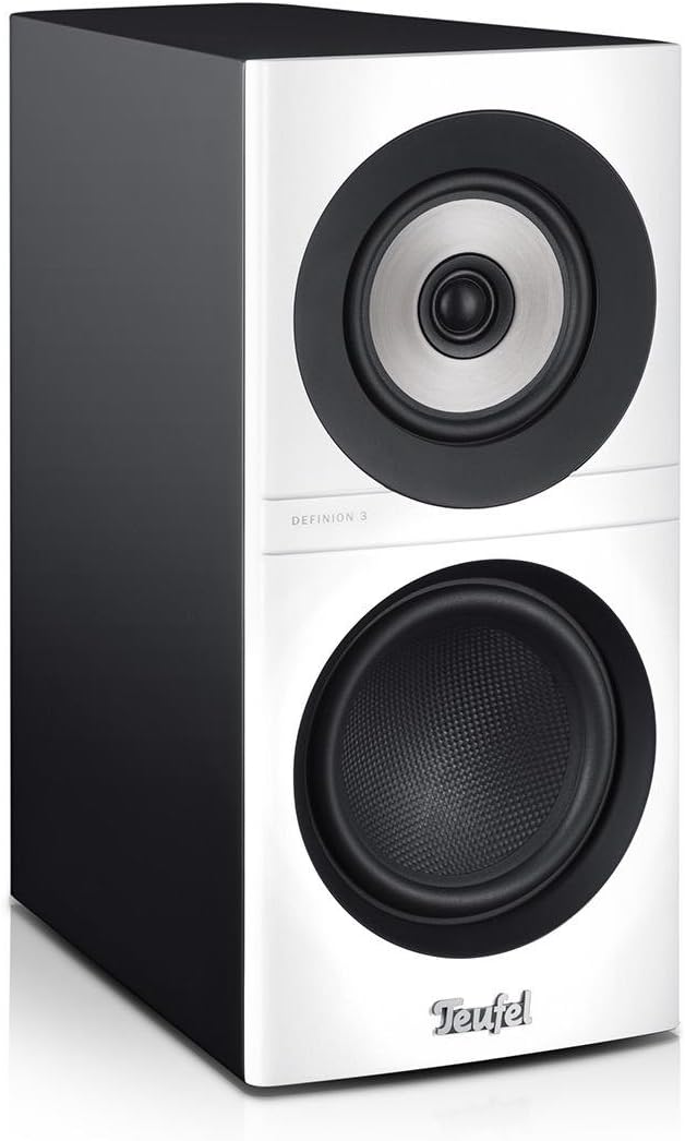 Teufel Definion 3S Weiss/Schwarz Stereo Lautsprecher Musik Sound Hochtöner Mitteltöner Bass Speaker