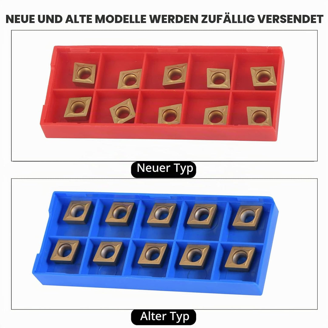 CNC Hartmetall Einsatzschneider, 10pcs Wendeschneid Drehmaschine Fräseinsätze Drehen Werkzeuge mit B