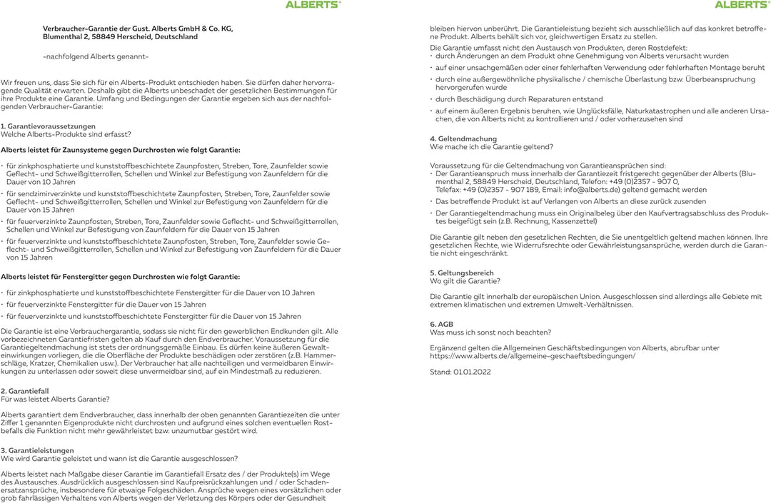 Alberts 672676 Zaunerhöhung Erhard | zur einfachen Erhöhung eines vorhandenen Doppelstabmattenzaunes