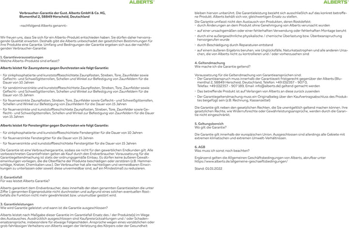 Alberts 672676 Zaunerhöhung Erhard | zur einfachen Erhöhung eines vorhandenen Doppelstabmattenzaunes