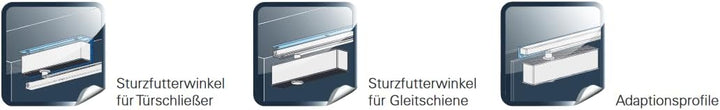 ECO-Schulte Set TS 41 Gleitschiene EF DIN links RAL 9006 ECO silber für externe Brandmeldeanlagen; c