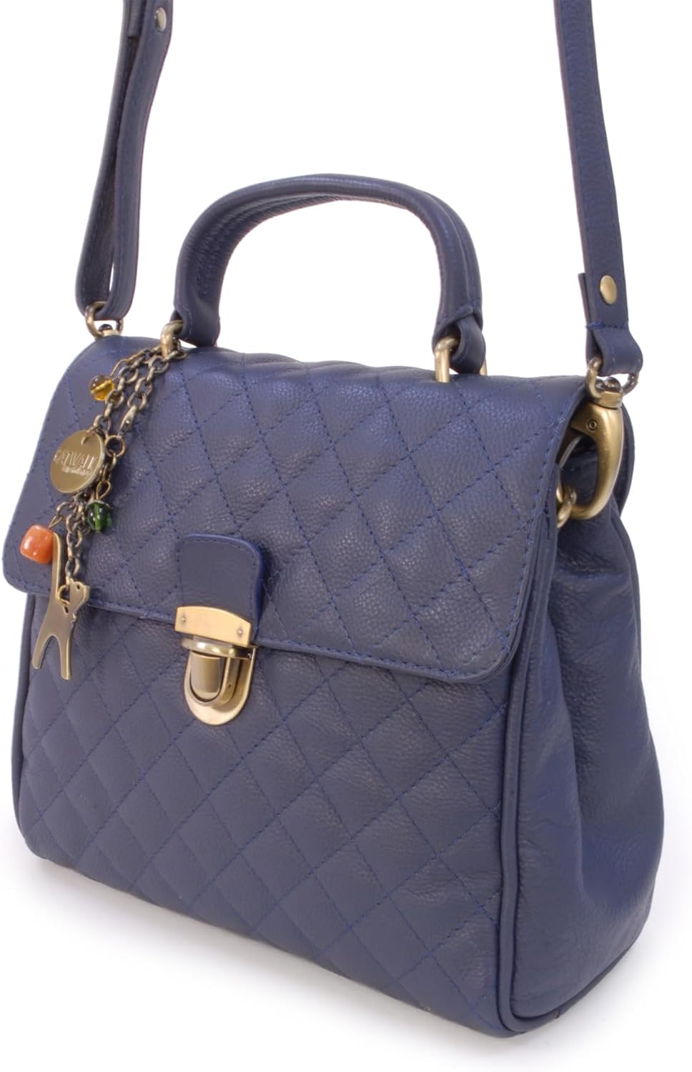 Catwalk Collection Handbags - Gesteppte Leder - Handtasche/Schultasche/Henkeltasche - Handtasche mit