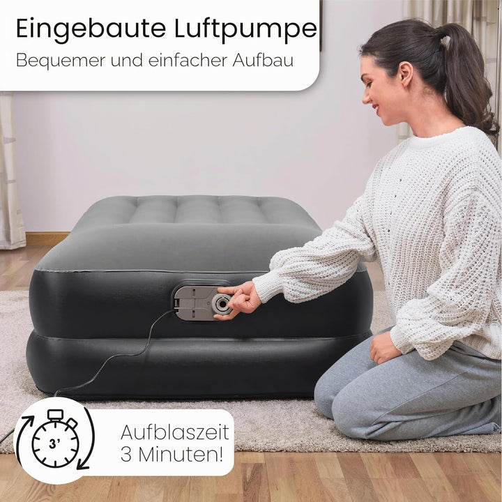 Bestway 67401-5 Einzelmatratze 191x97x46 cm mit integrierter Pumpe