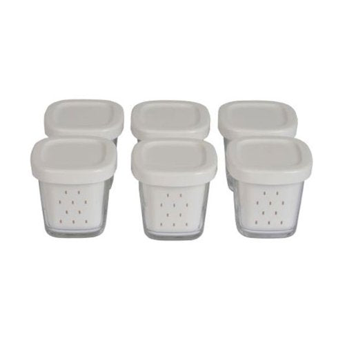 Seb XF100000 6 Glas Töpfe mit Drainagelöchern für Joghurt Makers &