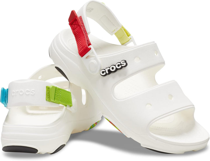 Crocs Unisex Classic All-Terrain Sandale 46 EU Weiss Mehrfarbig, 46 EU Weiß Mehrfarbig