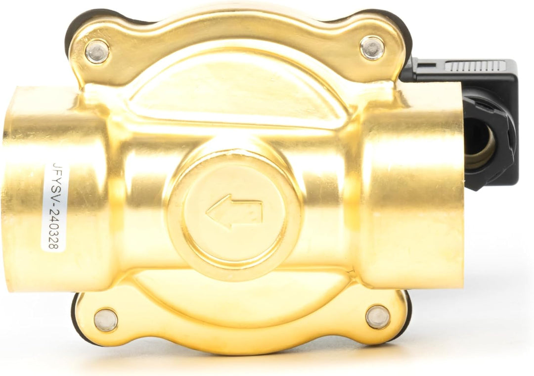 U.S. Solid Magnetventil Messing stromlos offen NO 10 bar - Elektrisches Wasserventil VITON (1", 12V