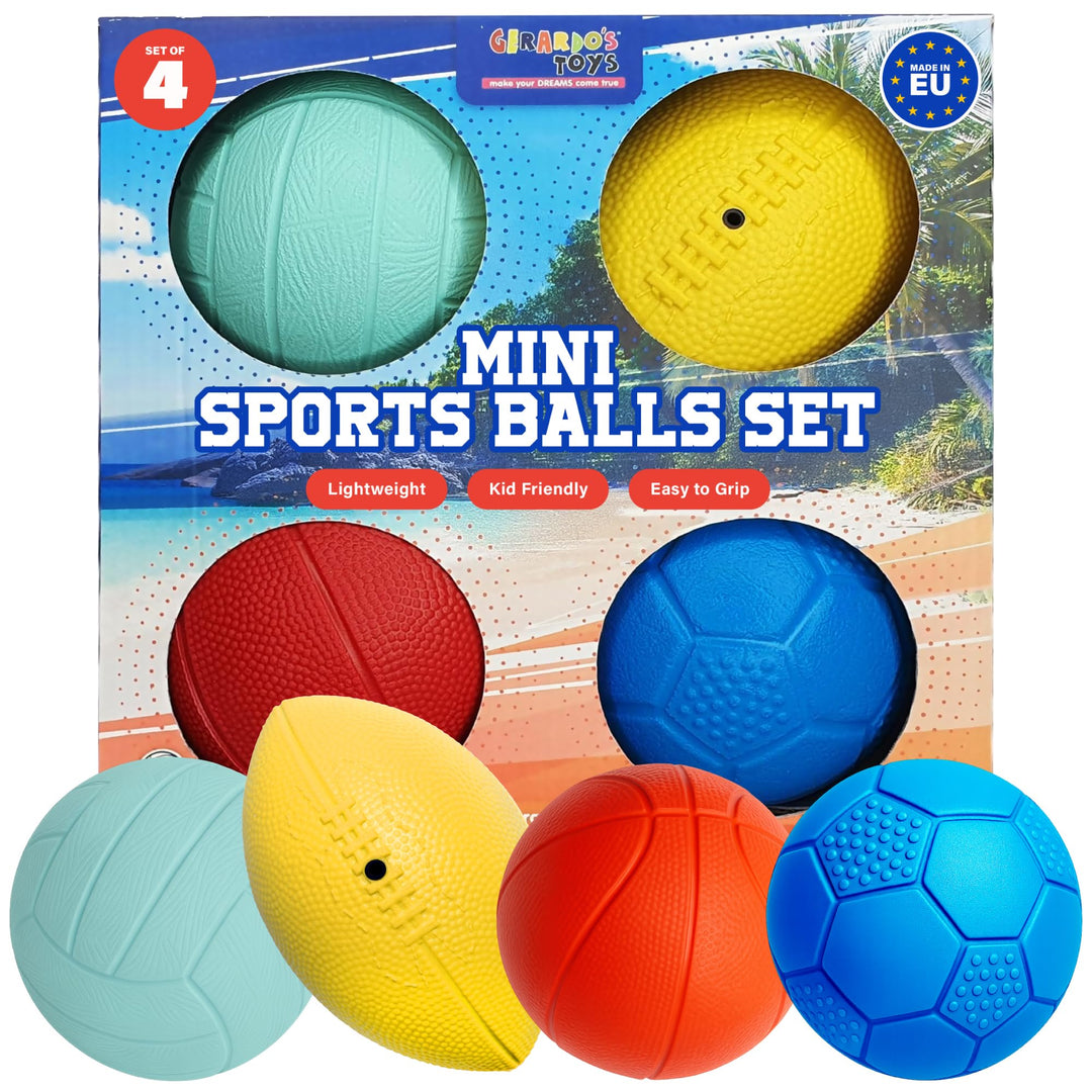 GERARDO'S Toys Mini-Spielzeugbälle perfekt für den Strand, aus ungiftigen Zutaten, Spass für die gan