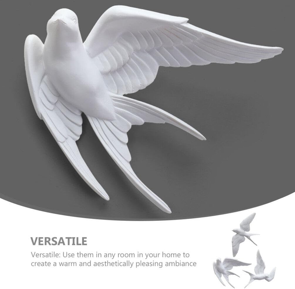 Yardwe Hängende Schwalben Spatzenvögel Wanddekoration Wandkunst Ornament Vögel Aus Kunstharz Dekorat