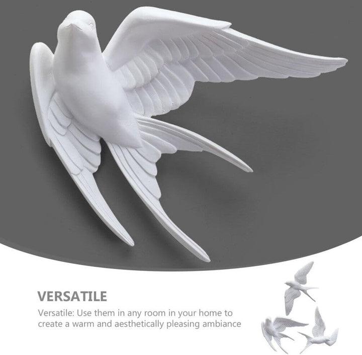 Yardwe Hängende Schwalben Spatzenvögel Wanddekoration Wandkunst Ornament Vögel Aus Kunstharz Dekorat
