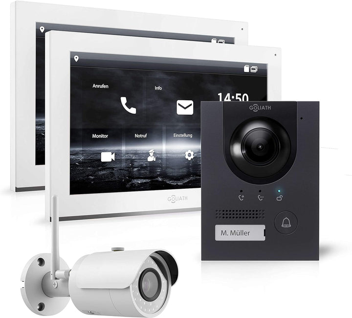 Goliath Hybrid | IP | Full-HD Video Türsprechanlage | App | 1-Fam | 2 x Full-Touchscreen 25,4 cm (10