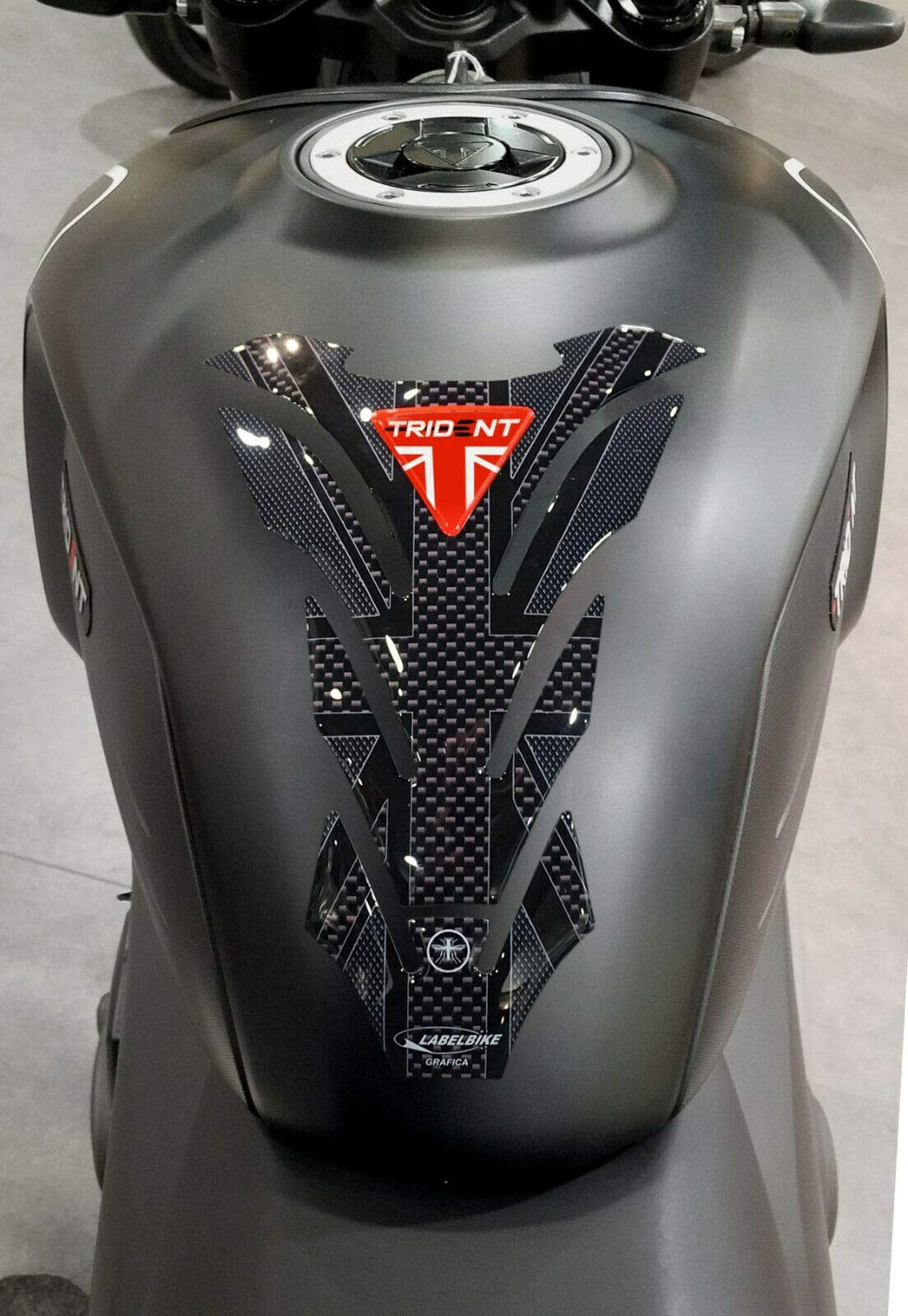 LABELBIKE 3D Aufkleber Motorrad Tankpad kompatibel mit Triumph | Trident 660 Union Jack 2021-2026, H