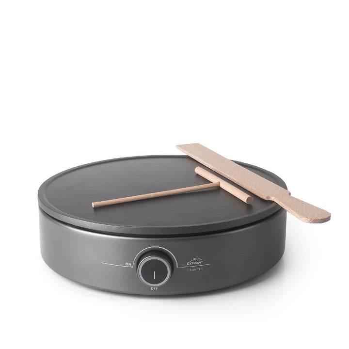 Lacor - 69433 - Elektrischer Crêpe 1500W, Crêpes XL, einstellbarer Thermostat, Kontrollleuchte, inkl