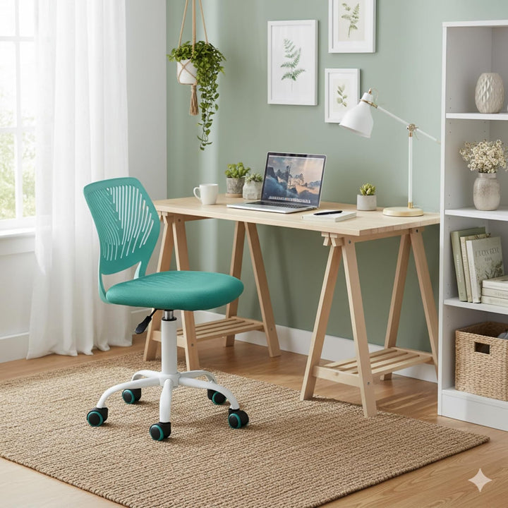 Homy Casa Schreibtischstuhl Verstellbarer drehbarer Bürostuhl Stoffsitz Ergonomischer Arbeitsstuhl o