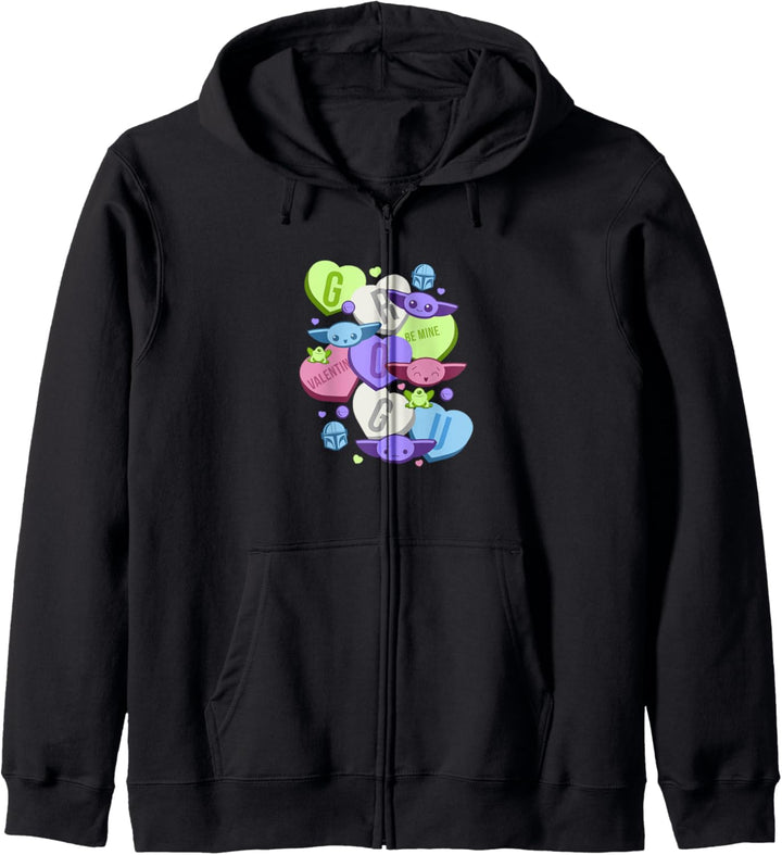 Star Wars: The Mandalorian Grogu Candy Hearts Valentine Kapuzenjacke