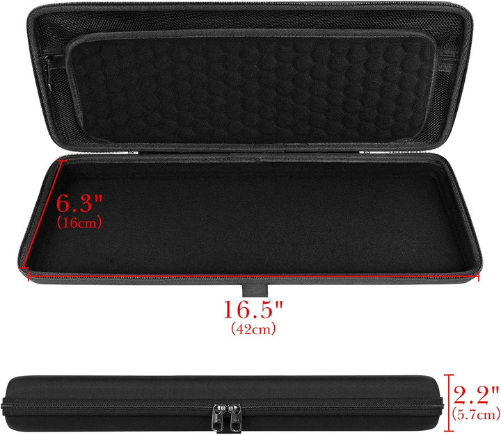 Linkidea Hartschalen-Reiseetui für kompakte 90 % - 96 % Tastatur, Computer mit 100 Tasten, kabellose