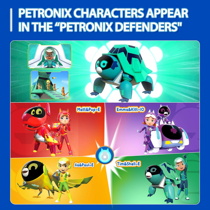 PETRONIX DEFENDERS 2-in-1 Transformer Max Mode Transforming Shell-E Play Figur, Transformer Spielzeu
