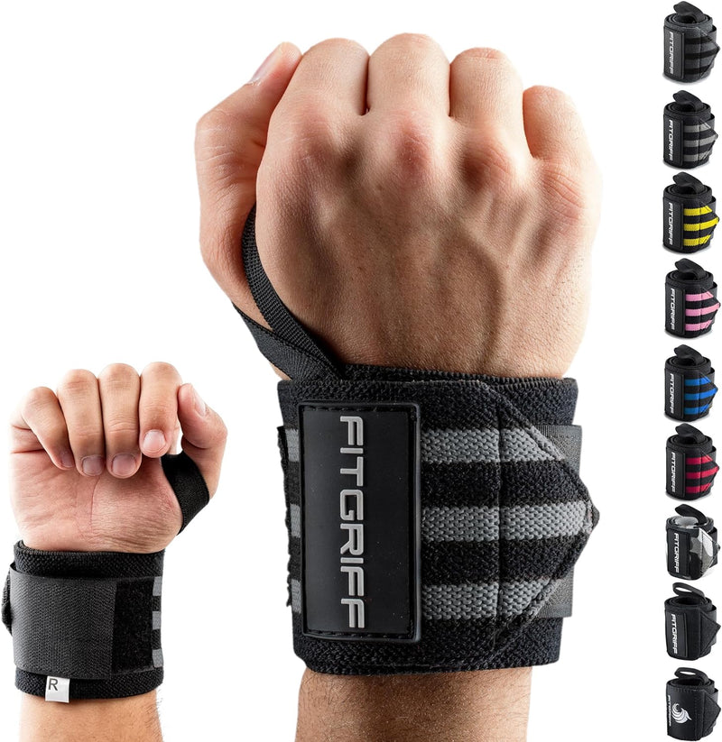 FITGRIFF® Handgelenk Bandagen [Wrist Wraps] 45cm Handgelenkbandage für Fitness, Handgelenkstütze, Bo