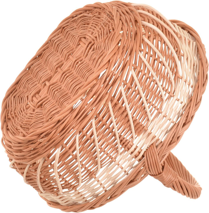 Weidenkorb Zweifarbig mit Henkel, Osterkorb & Präsentkorb Leer, 34x28x13 cm, für Ostern, Eier, Oster