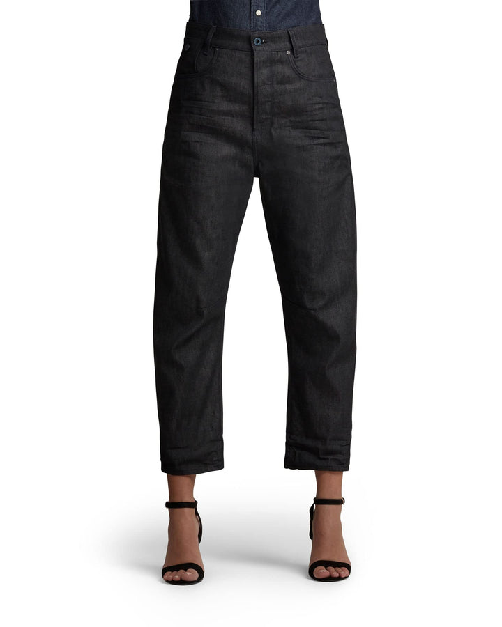 G-STAR RAW Damen C-STAQ 3D Boyfriend Crop C Jeans 23W / 32L Schwarz (Pitch Black D17870-c668-a810),