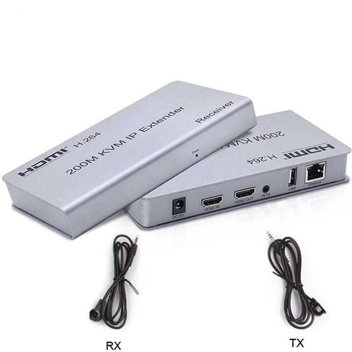Swallows IP-Extender KVM HDMI 200M, auf IP RJ45 Ethernet CAT6 6A Transmitter Empfänger 1 TX bis 20 R