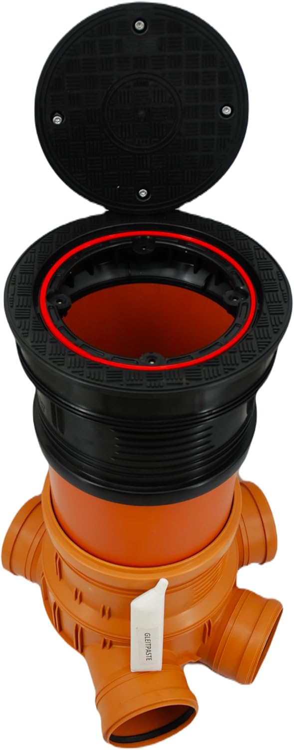 KG Schacht Kontrollschacht Revisionsschacht DN315 / 4 x DN160/125/110 - Schachtdeckel voll, Wasserdi