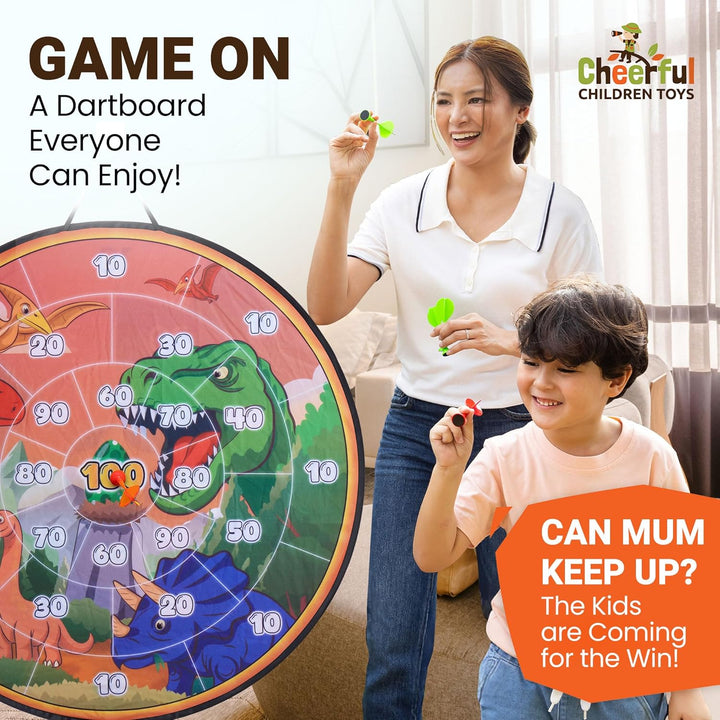 Cheerful Children Toys Jumbo Kids Dartscheibe XL oder XXL, grosse Klett-Dartscheibe mit wendbaren De