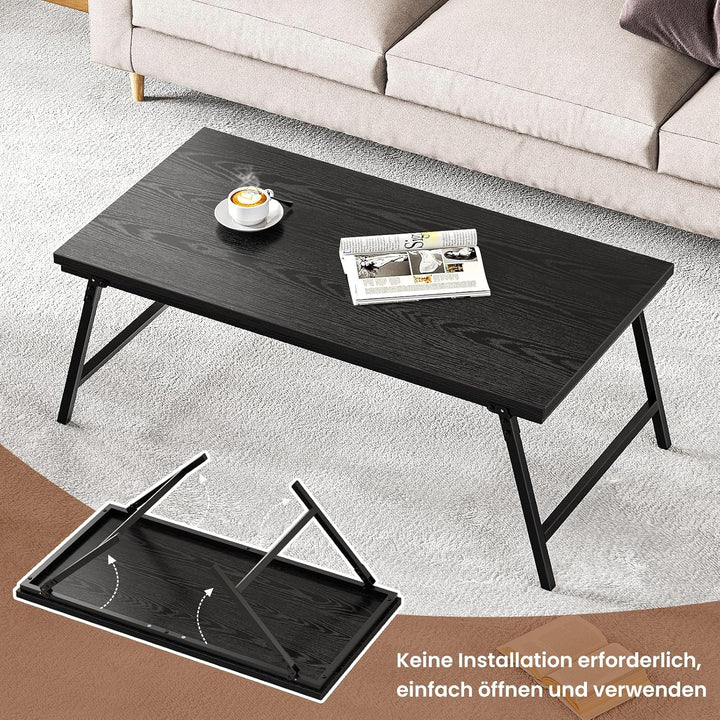 Couchtisch, Klappbarer Wohnzimmertisch, Tisch-Bein-Schnallendesign, Keine Montage erforderlich, Geei