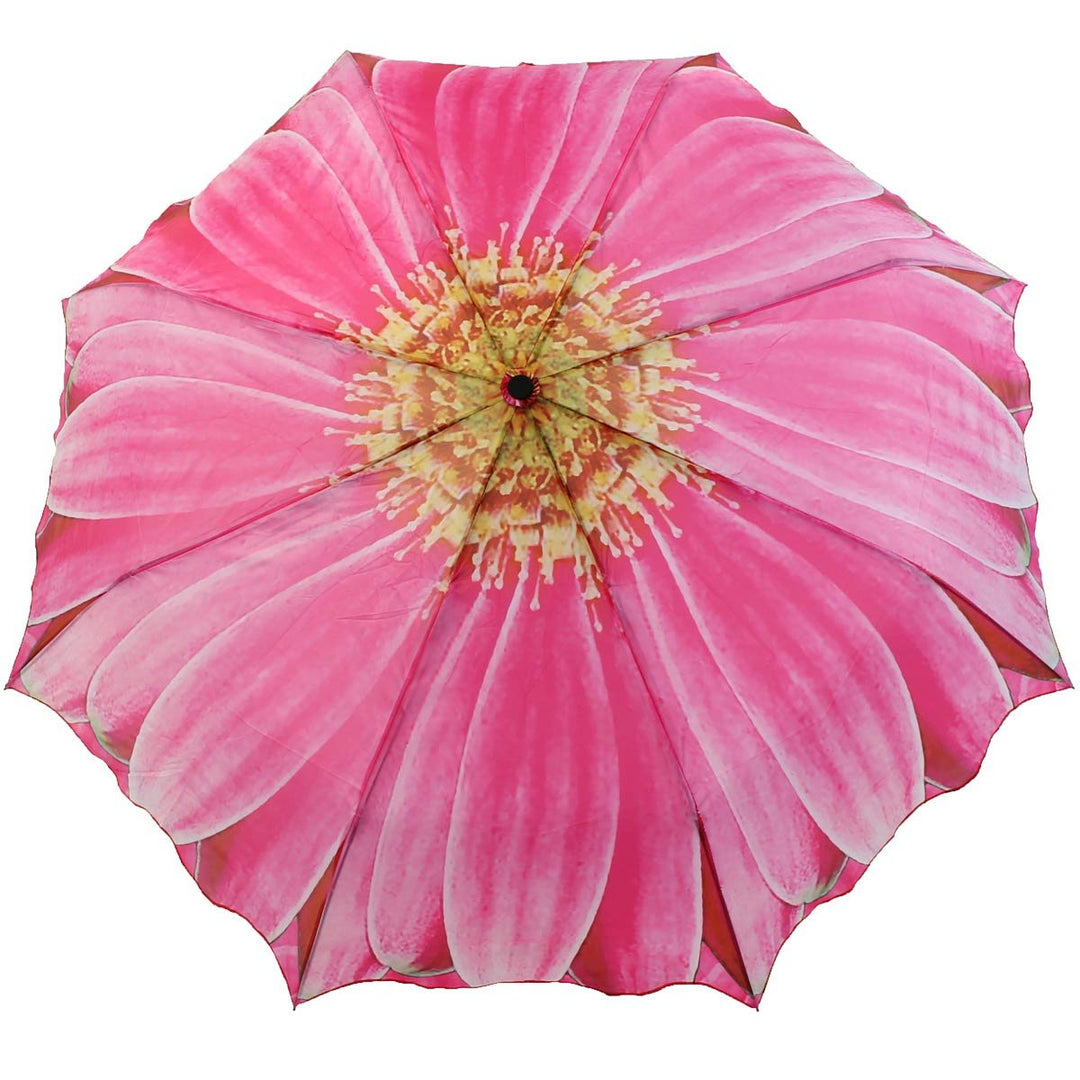 Taschenschirm bedruckt - mit Automatik - Dahlie pink