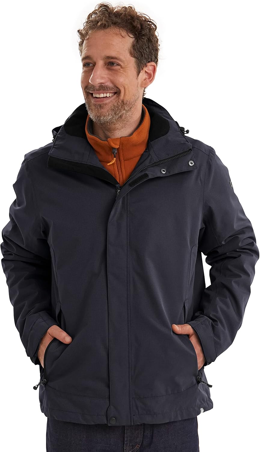 Killtec Herren Xenios Funktionsjacke Mit Abzippbarer Kapuze, Schwarz