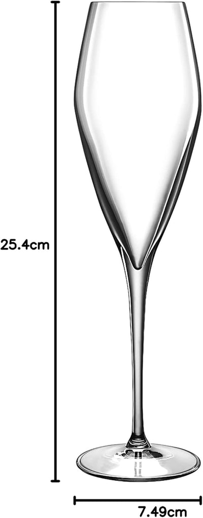 Bormioli Luigi Atelier Set Prosecco-Kelche, Schallglas, Transparent, 27 cl, 6 Stück