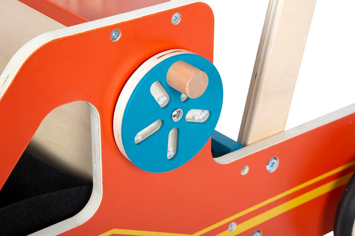 small foot Lauflernwagen Feuerwehr aus Holz, Moderne Lauflernhilfe für Feuerwehrfans, für Kinder ab