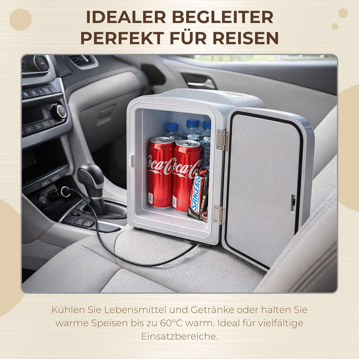Gino Gelati 4 Liter 2 in 1 Mini Kühlschrank Kühlbox Warmhaltebox Campingkühlschrank 12 & 220 Volt, k