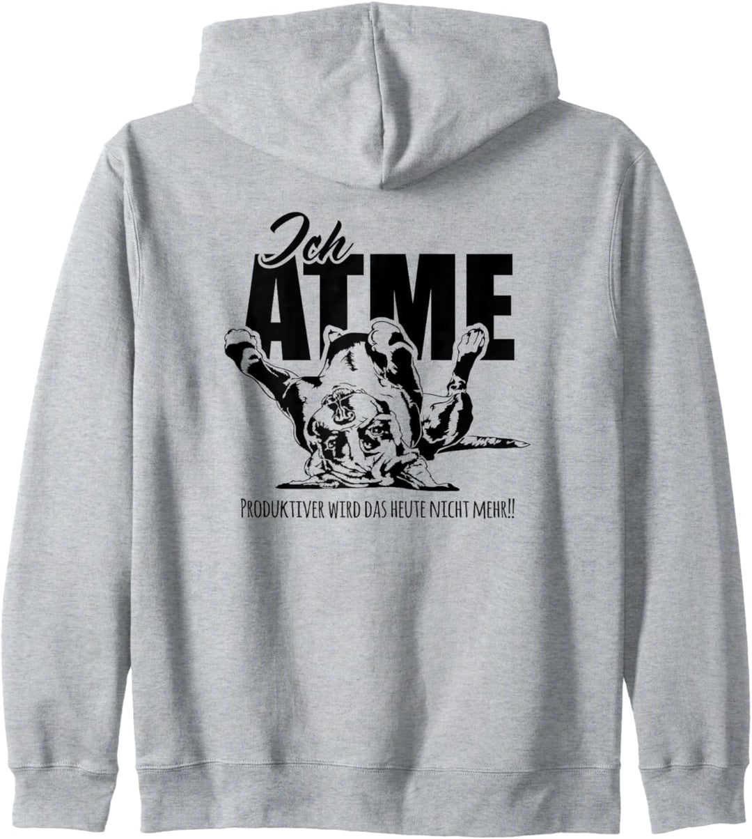 Lustiger Boxer Ich Atme Hundespruch Hund Hunde Kapuzenjacke