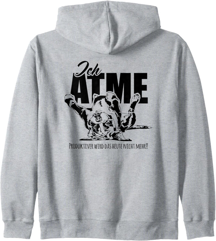Lustiger Boxer Ich Atme Hundespruch Hund Hunde Kapuzenjacke