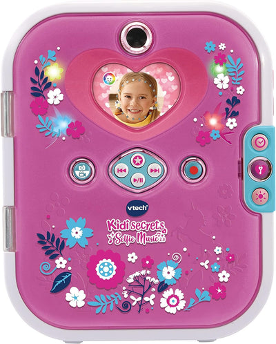 VTech Kidisecrets Selfie Music 2.0 – Kindertagebuch mit 2 Kameras, MP3-Player, Gesichtserkennung, Le