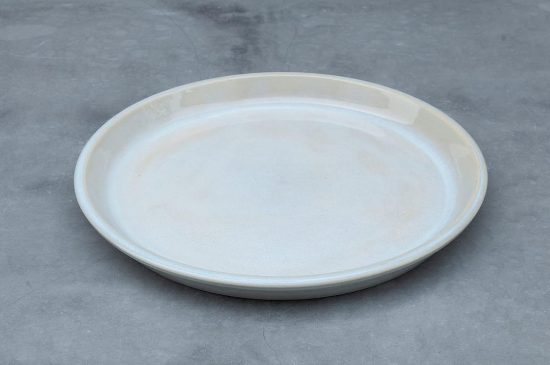 Teramico Vogeltränke/Teller/Untersetzer für Pflanzgefässe Blumentöpfe Blau Weiss Anthrazit glasiert