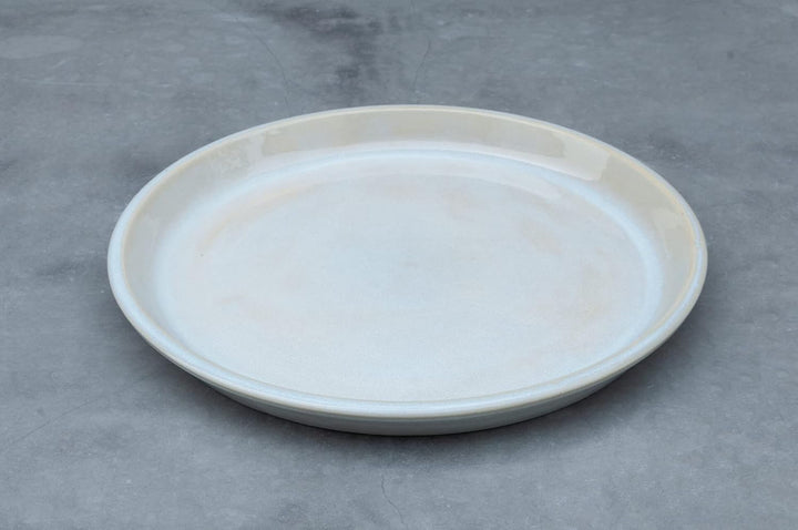 Teramico Vogeltränke/Teller/Untersetzer für Pflanzgefässe Blumentöpfe Blau Weiss Anthrazit glasiert