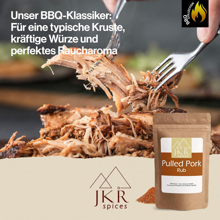 JKR Spices Pulled Pork Rub 900g, BBQ Gewürzmischung für Smoker Grill Ofen Dry Rub für Schweinenacken