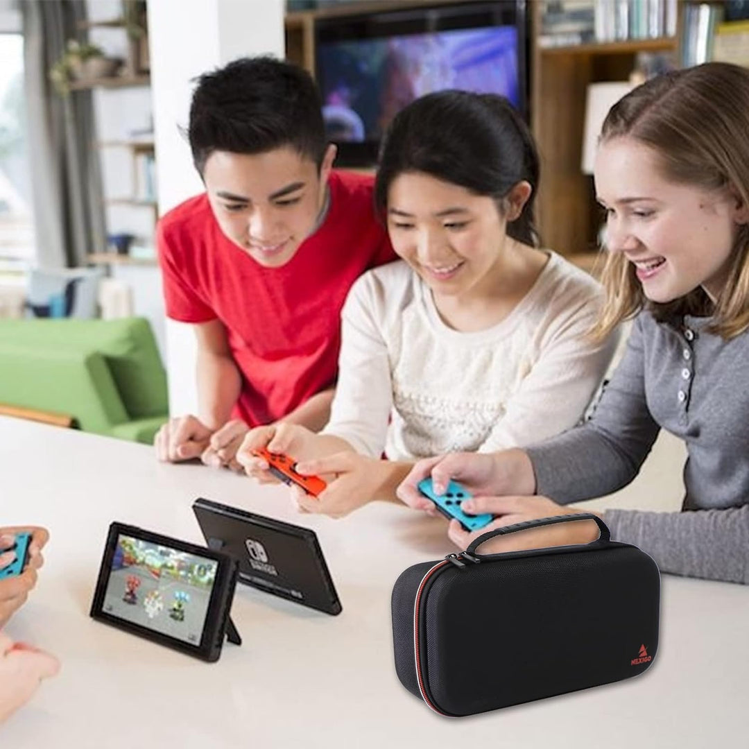 NexiGo Switch Controller Tragetasche für Nintendo Switch, Switch Game Storage Case mit 10 Spielkarte